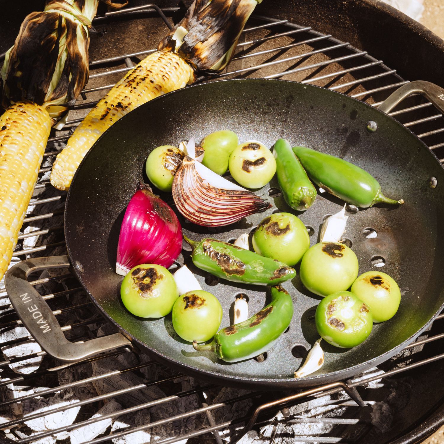 Seasoned Carbon Steel Grill Basket - Image 2