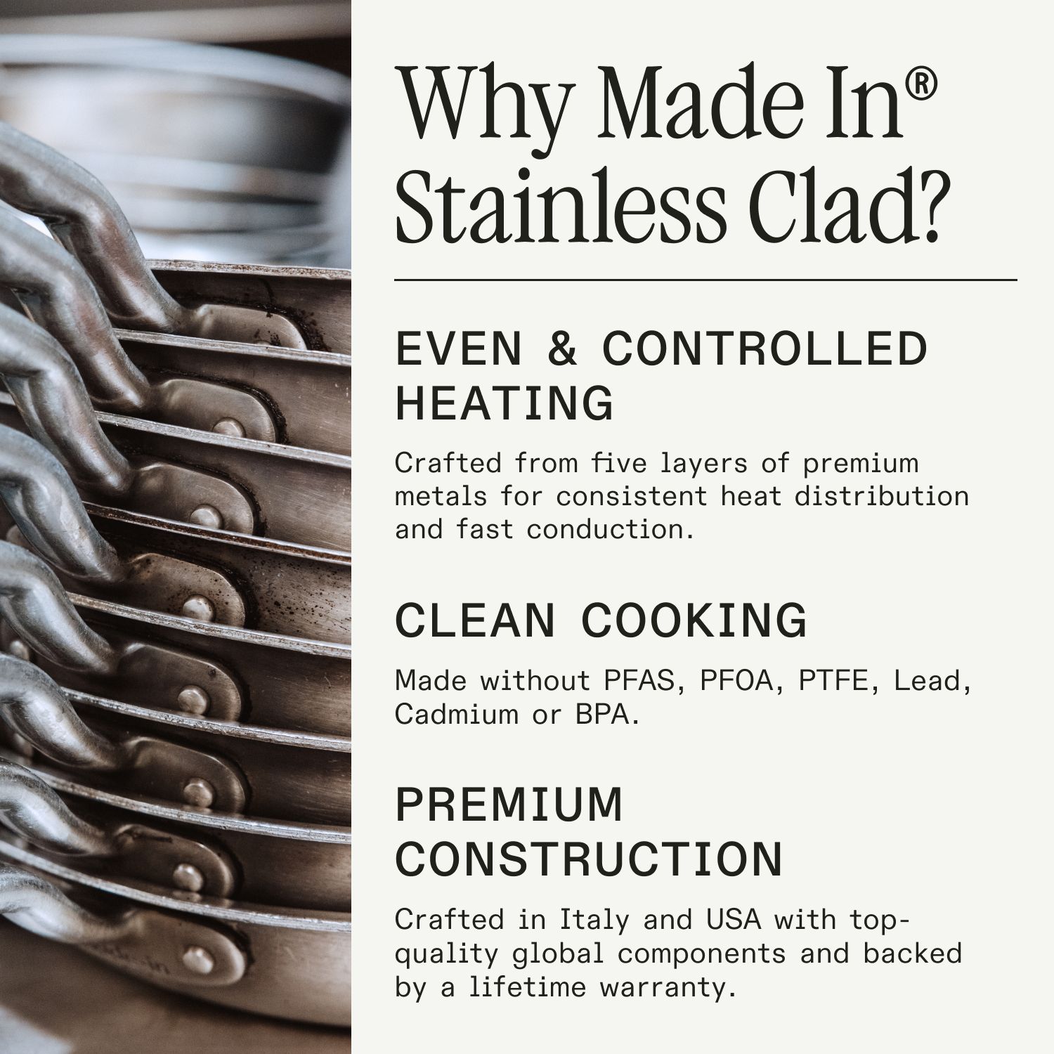 Stainless Clad Frying Pan - Image 3