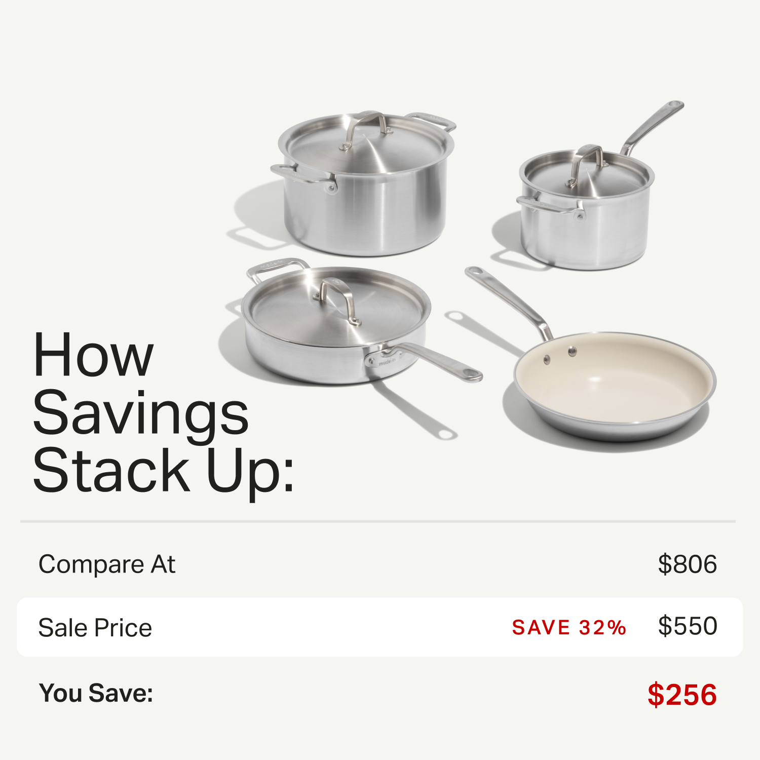 CeramiClad™ Non Stick Cookware Set - Image 2